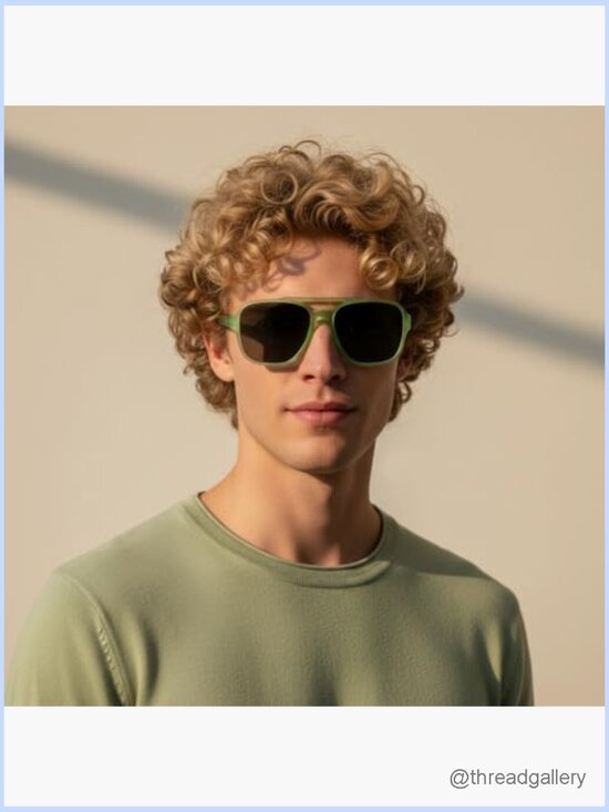 Polarized Aviator Sunglasses Retro Square TR90 Frame UV400 Protection